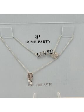 Bomb Party Love Ever After "The Love Heart Bracelet" CZ on Rhodium RBP3742 RETRO